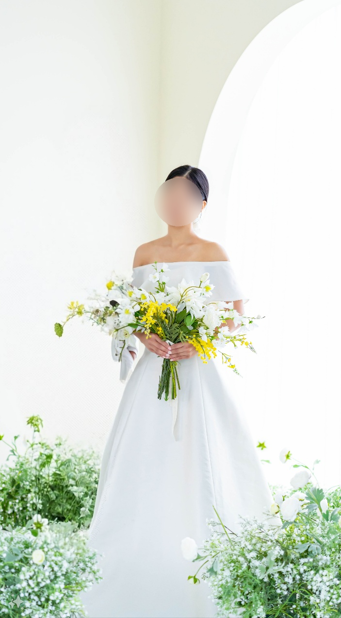  부산 블랑드윈느 스튜디오 촬영드레스 슬림실크 보라보라 변형