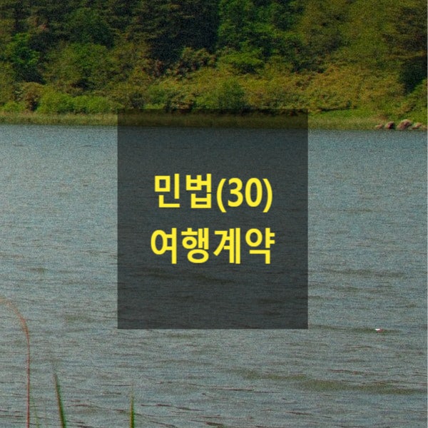  핵심만 알아보는 민법(30) - 여행계약(여행주최자, 담보책임, 계약해제, 계약해지)