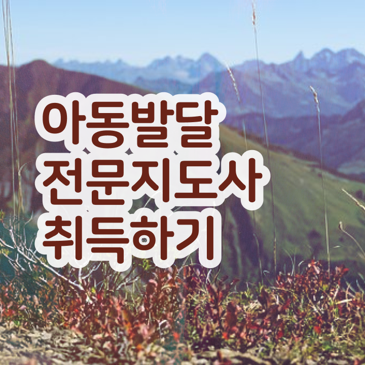  아동발달전문지도사 자격증 , 아동발달전문지도사 자격증 합격한 전략 알아보기