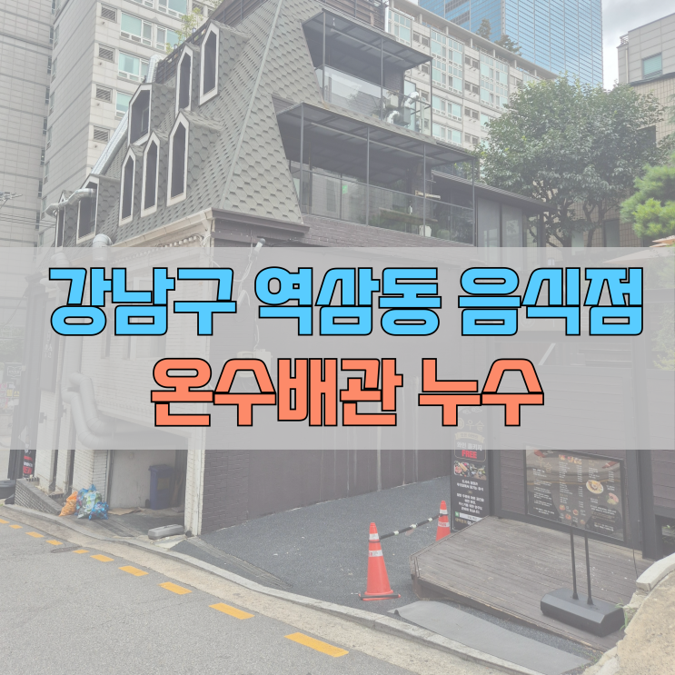  # 강남구 역삼동 음식점 온수 배관누수 #