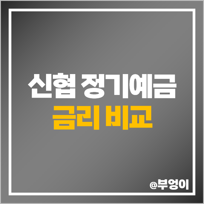 신협 정기예금 금리 특판 비교 이자 높은 예금 추천 신협 정기예금 금리 특판 비교 이자 높은 예금 추천