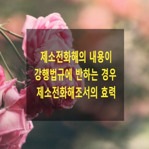  제소전화해의 내용이 강행법규에 반하는 경우 제소전화해조서의 효력