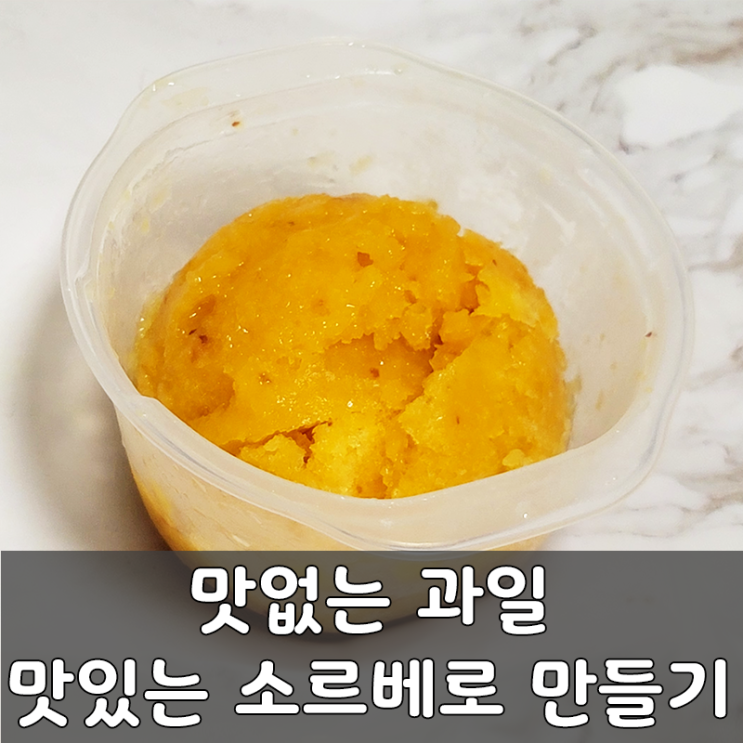  맛없는 냉동과일 맛있게 먹는 법 소르베로 더위 극복!