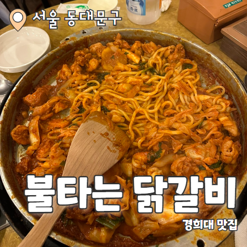  불타는 닭갈비 : 경희대 철판닭갈비맛집 내돈내산 추천 후기