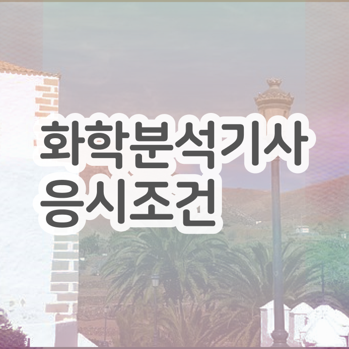  화학분석기사 화학분석기사 자격요건 온라인 수업으로 4달 안에 성공한 과정