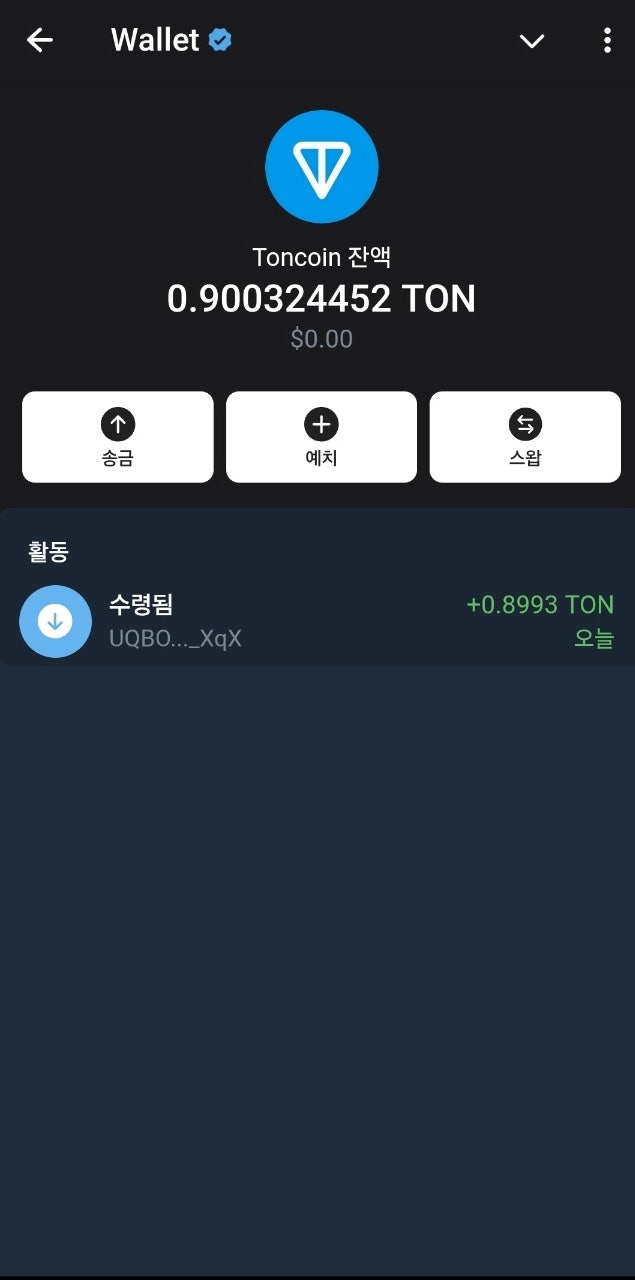 텔레그램 지갑 입출금 방법 - TON : 네이버 블로그
