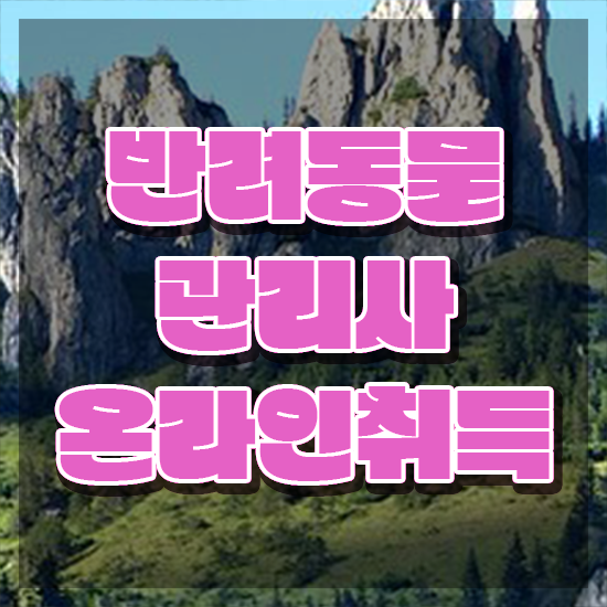  반려동물 등록 확인 , 반려동물관리사 자격증 온라인으로 취득한 정보 궁금하셨다면