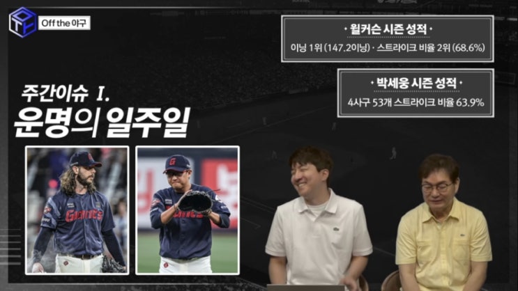 박세웅 <b>선수</b> 관련 이순철 해설<b>위원</b>의 조언