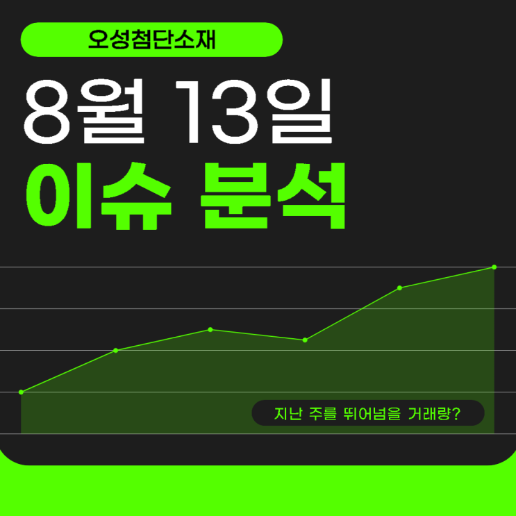  오성첨단소재 주가 무서운 상승세, 언제까지?