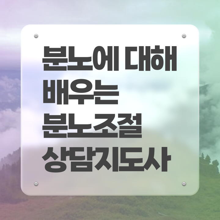  40대후반자격증 , 분노조절상담지도사 인강만 듣고 편하게 성공한 후기