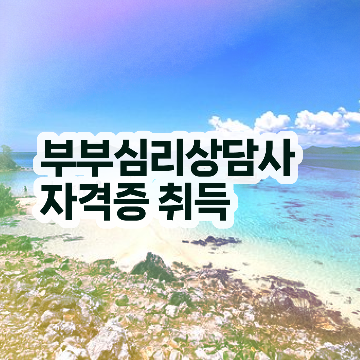  부부심리상담사1급교육과정 , 부부심리상담사 자격증 취득한 방법 요약