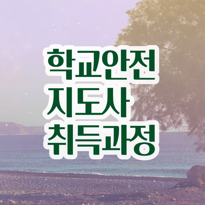  학교보안안전지도사 , 학교안전지도사 자격증 단기간에 취득했던 후기 핵심 정보 정리