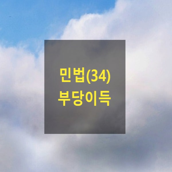  핵심만 알아보는 민법(34) - 부당이득(불법행위, 원물반환, 가액반환, 변상금, 국유재산, 불법원인급여, 수익자)