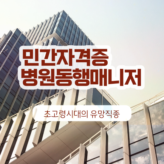  병원동행메니저자격증 , 병원동행매니져 자격증 취득한 방법 및 무료수강 혜택