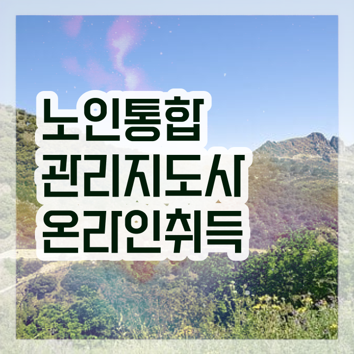  주부 자격증 추천 , 노인통합관리지도사 온라인 과정 100%로 손쉽게 준비한 꿀팁 모음