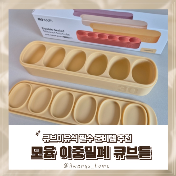  모윰 이중 밀폐 큐브틀, 큐브이유식 준비물 추천