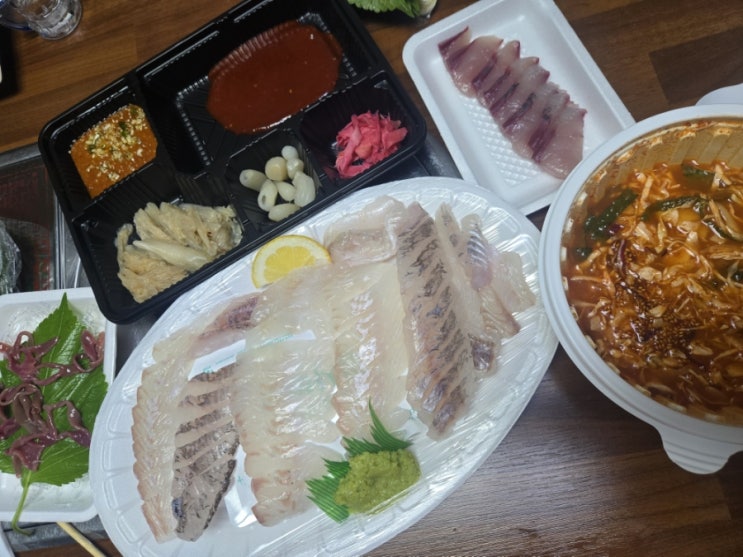 평택 비전동 맛집 유미수산 가성비 횟집 광어 우럭 개불 물회