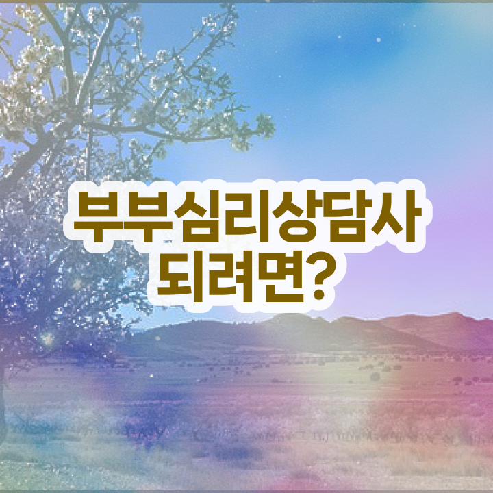  부부심리상담사1급 , 부부심리상담사 자격증 20일 만에 합격한 비법 , 취업 전망