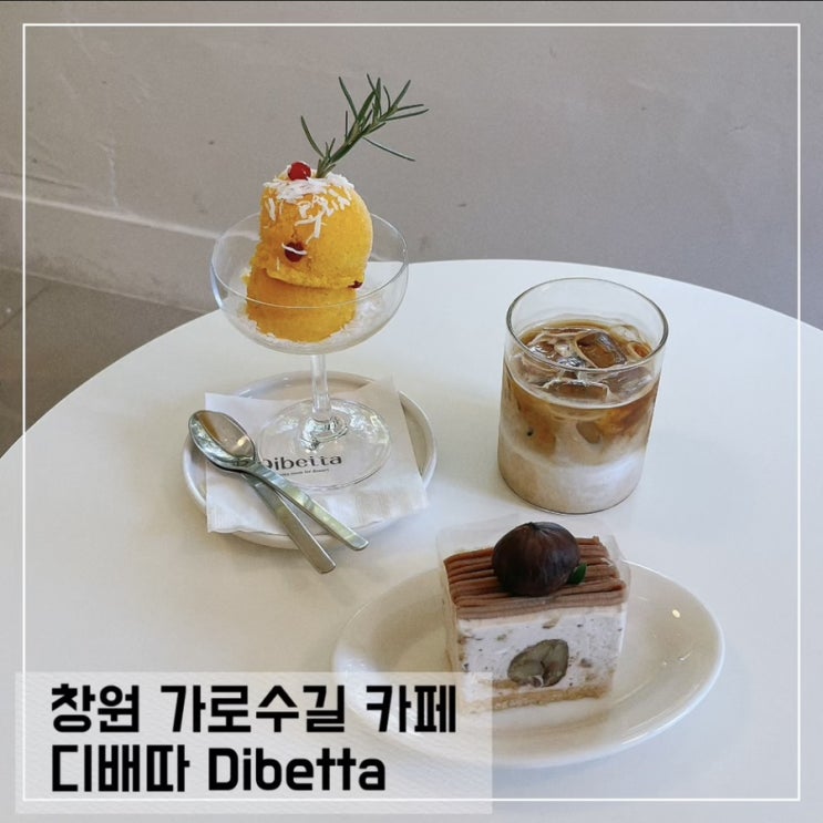  뷰 좋은 창원 가로수길 카페 디배따 Dibetta 디저트 맛집