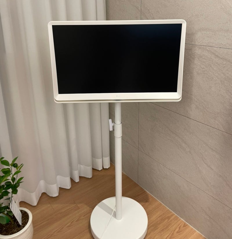 LG 룸앤티비 2세대 거치대 마블스탠미 이동식 높이조절