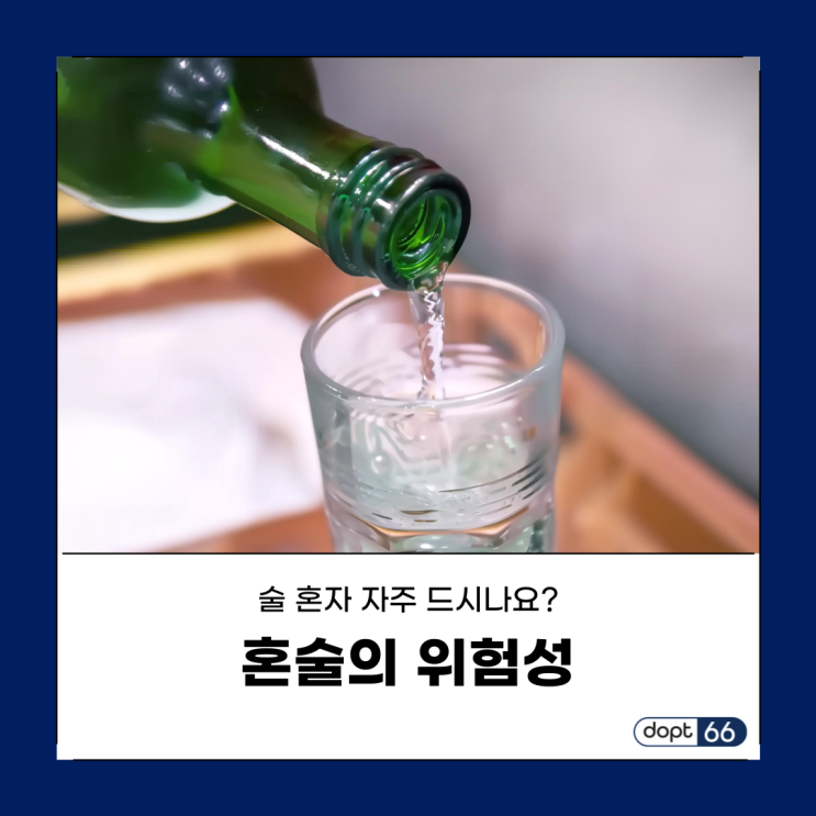  술 혼자서 자주 드시나요? 혼술의 위험성