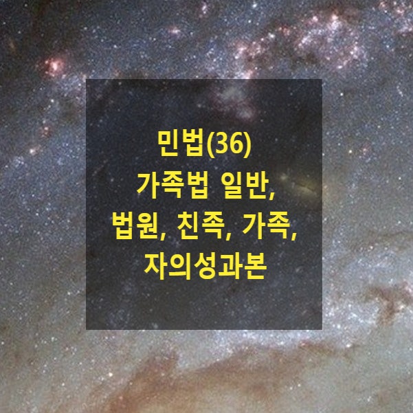  핵심만 알아보는 민법(36) - 가족법 일반, 법원, 친족(배우자, 혈족, 인척, 특수관계인, 가족, 자녀의성과본)