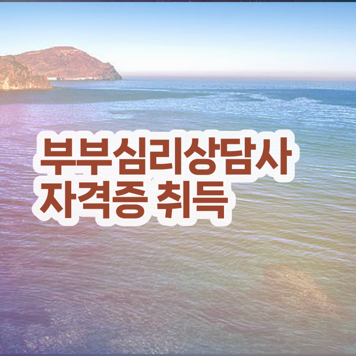  1급부부심리상담사 , 부부심리상담사 자격증 직장인도 쉽게 합격한 전략 및 온라인 무료강의