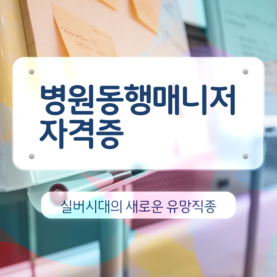  병원동행매니저시험 , 온라인으로 손쉽게 병원동행매니저 취득했던 후기