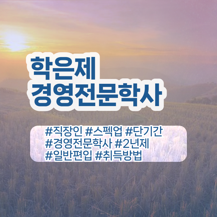  부산대 경영학과 , 학점은행제전문학사 학점은행제 인강으로 준비하는 비법