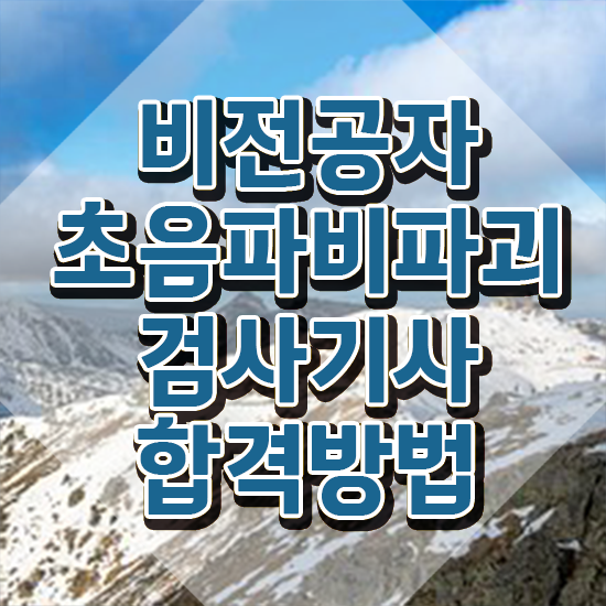  초음파비파괴검사기사 자격요건 독학으로 15주만에 성공한 팁