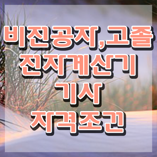  전자계산기기사 자격증 전자계산기기사 응시조건 집에서 온라인으로 쉽고 빠르게 성공한 방법