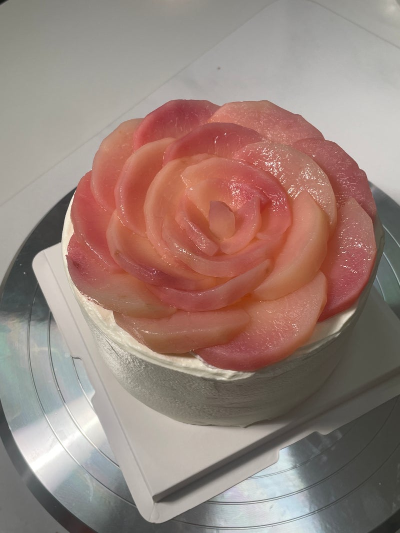 고급진 맛 칸디아 고메크림 휘핑크림 동물성 생크림 추천 복숭아케이크
