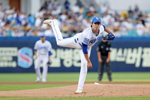 또 성장한 푸른 피의 <b>에이스 원태인</b>, 7.2이닝 1실점으로 팀... 