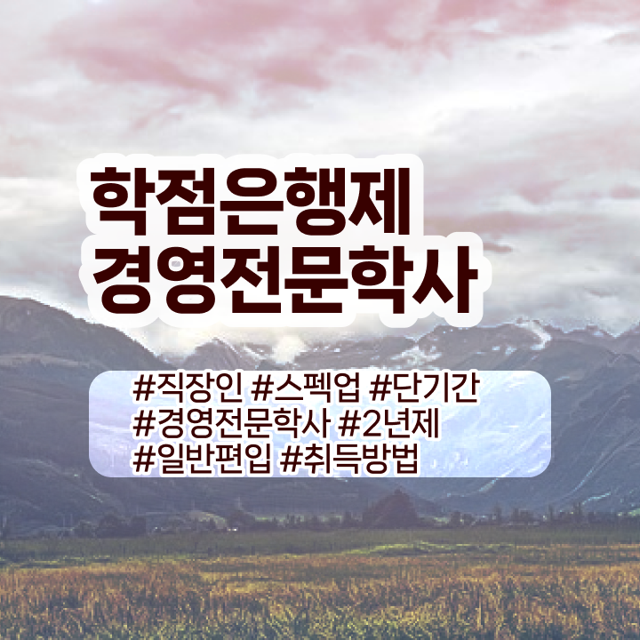  학점은행제경영전공 , 경영학 경력없는 사람도 온라인 평생교육원 통해서 최단기간 성공한 후기