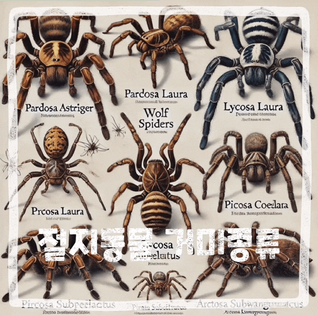  이색 애완동물 절지동물 거미종류 타란툴라 타란튤라 늑대거미 특징