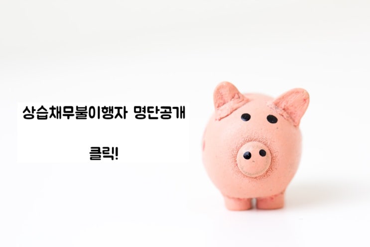  상습 체불 건설회사 , 상습 채무불이행자 이름 주소 명단 공개 확인