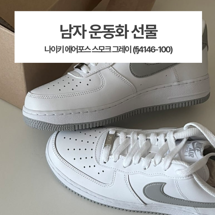  남자 운동화 선물 / 나이키 에어포스 스모크 그레이 (fj4146-100)