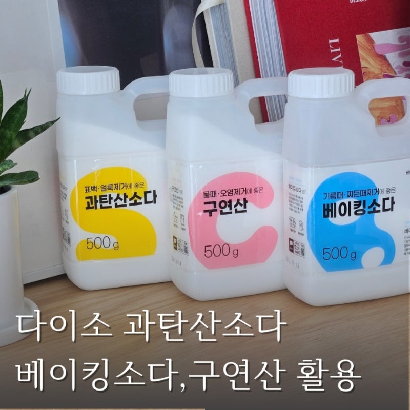 다이소 과탄산소다 구연산 베이킹소다 효능 및 사용법