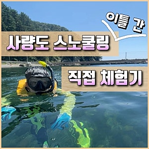통영 사량도 스노쿨링 체험기 : 하도 양지리, 상도 대항 해수욕장 및 대항선착장 주변 2개 스....