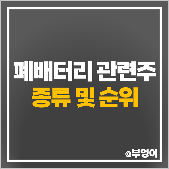 폐배터리 관련주 대장주 성일하이텍 주가 현대자동차 주식 폐배터리 관련주 대장주 성일하이텍 주가 현대자동차 주식