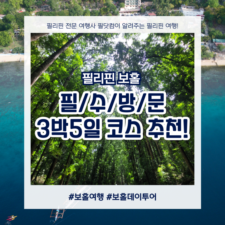  필리핀 보홀여행 필수방문 관광지! 3박5일 코스 추천!