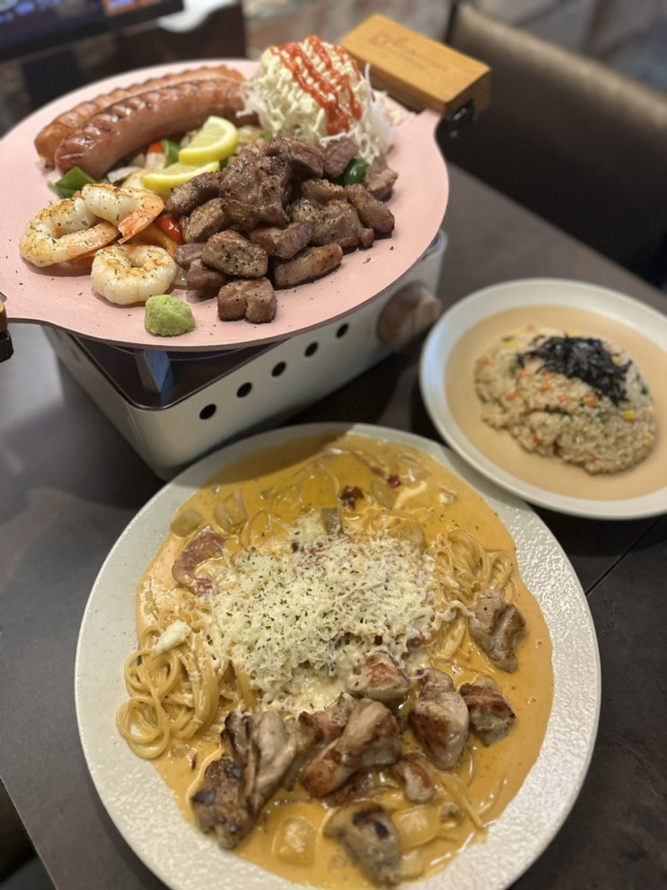  샤로수길맛집 관악그릴하우스 샤로수길 숯불 목살플래터 파스타 맛집
