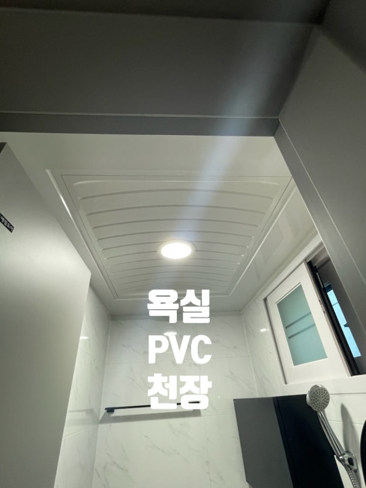  화장실 욕실 PVC 돔천장 평판천장으로 교체 설치 시공
