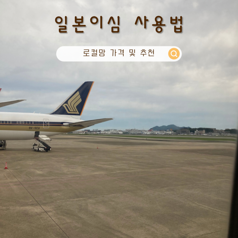 일본이심 ESIM 사용법 유심사 로컬망 로밍망 가격 차이 아이폰 일본e심 추천