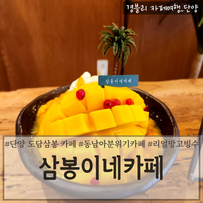  단양 도담삼봉 카페 추천 동남아분위기카페 망고빙수맛집 '삼봉이네카페'