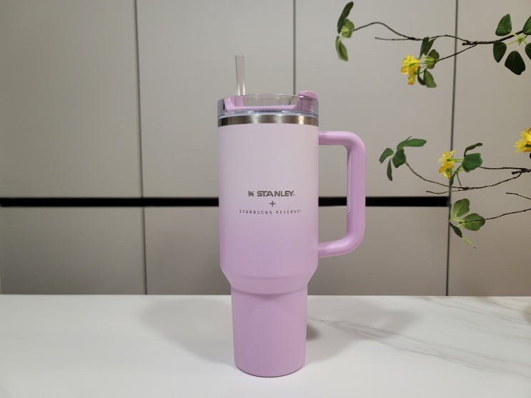  스탠리 스타벅스 대용량 보온보냉 빨대 텀블러 켄처 차이나 리저브 연보라