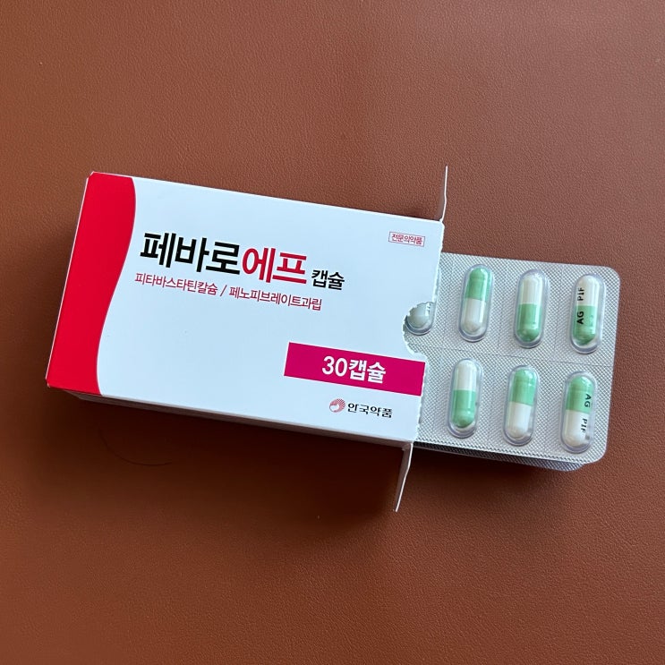  건강검진 후 콜레스테롤 약 페바로에프를 3개월 먹게 됐습니다.