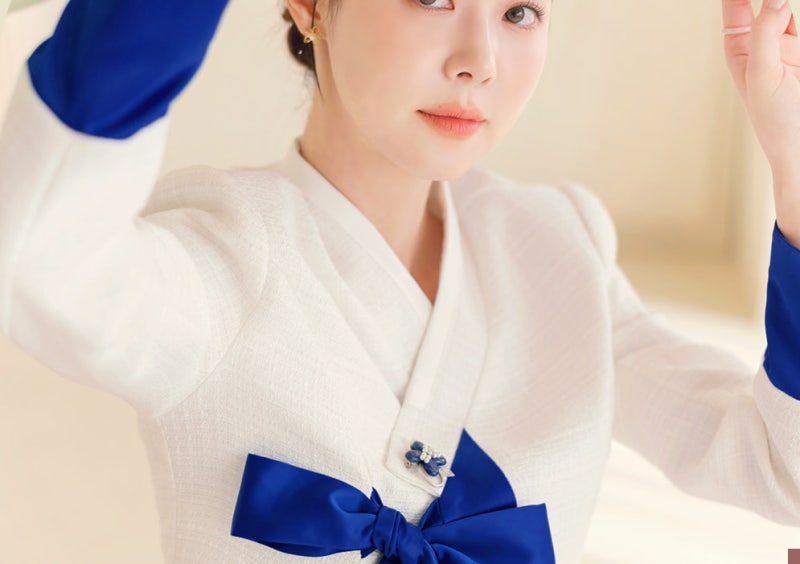 시크라인 생활한복 트위드 스타일 저고리