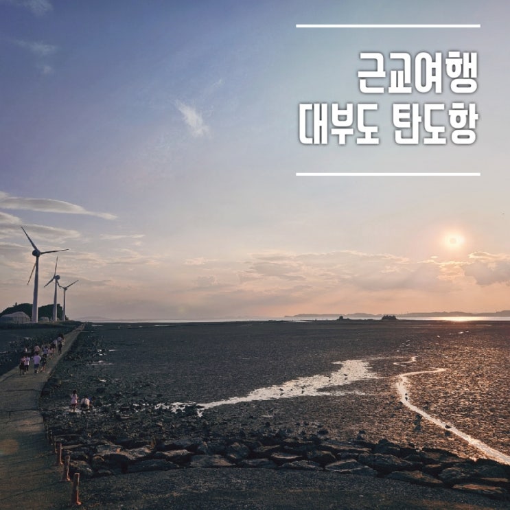  서울근교여행 안산 대부도 탄도항 바닷길 노을(물때 시간표, 간조)