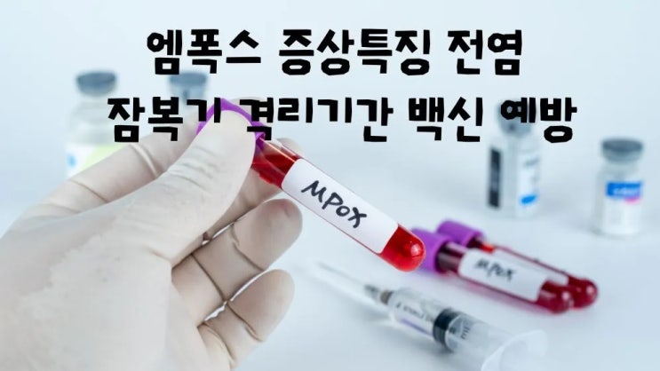  엠폭스 증상특징 전염 잠복기 격리기간 백신 예방